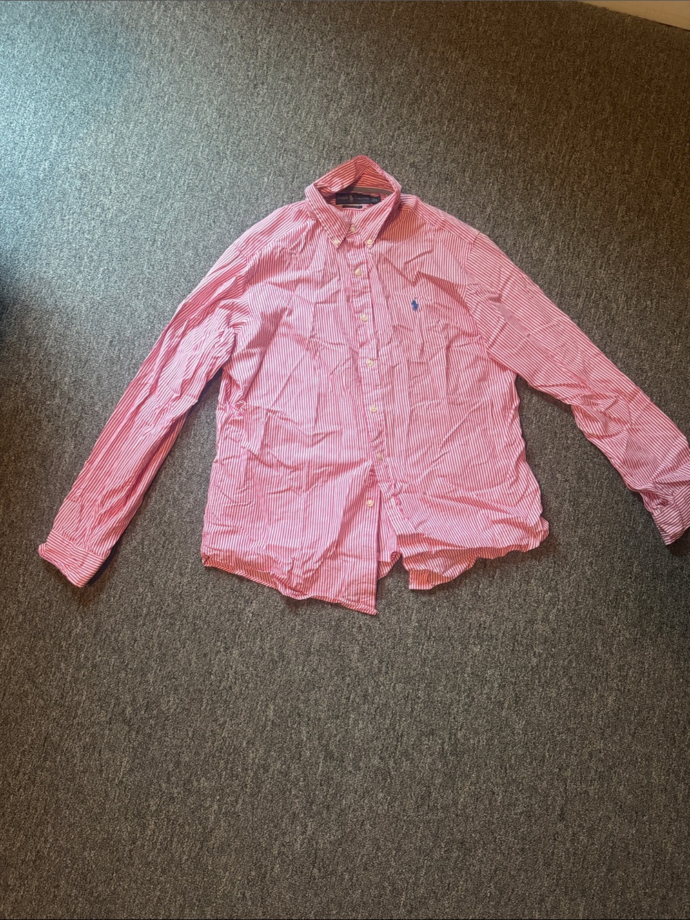 Ralph Lauren Pink Striped Button-Down Shirt